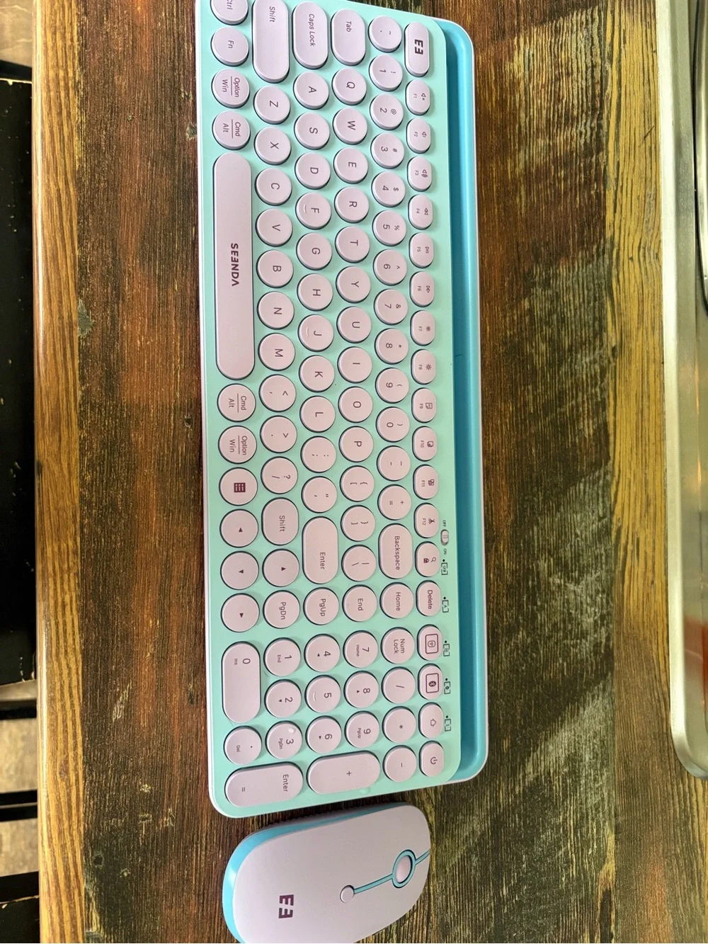 Pink & Aqua bluetooth Keyboard and Mouse Set